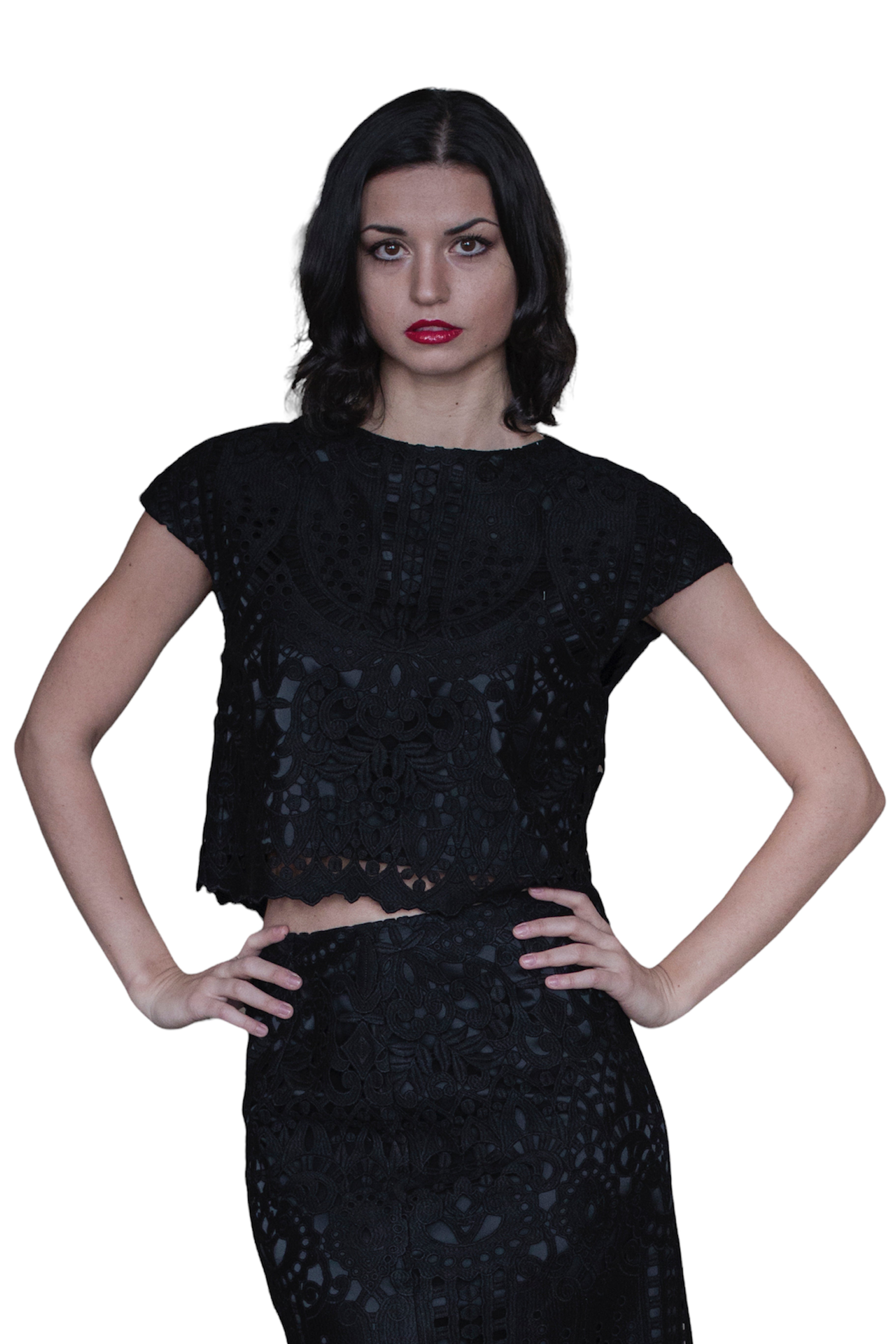 Elegant Black Lace Blouse: Timeless Sophistication