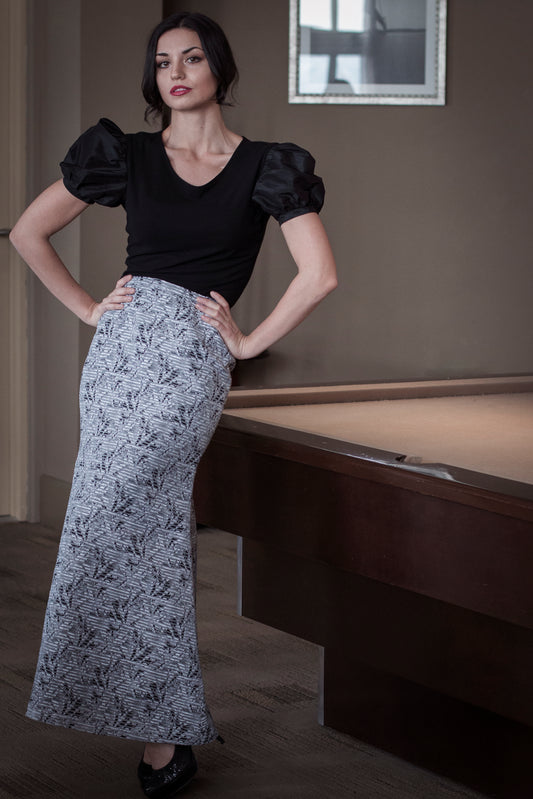 Long Silk Brocade Skirt - Sartorium Lux